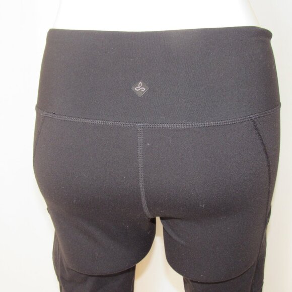 Prana Black Stash Pocket Crop Leggings 20" Women's M Medium - Picture 5 of 10